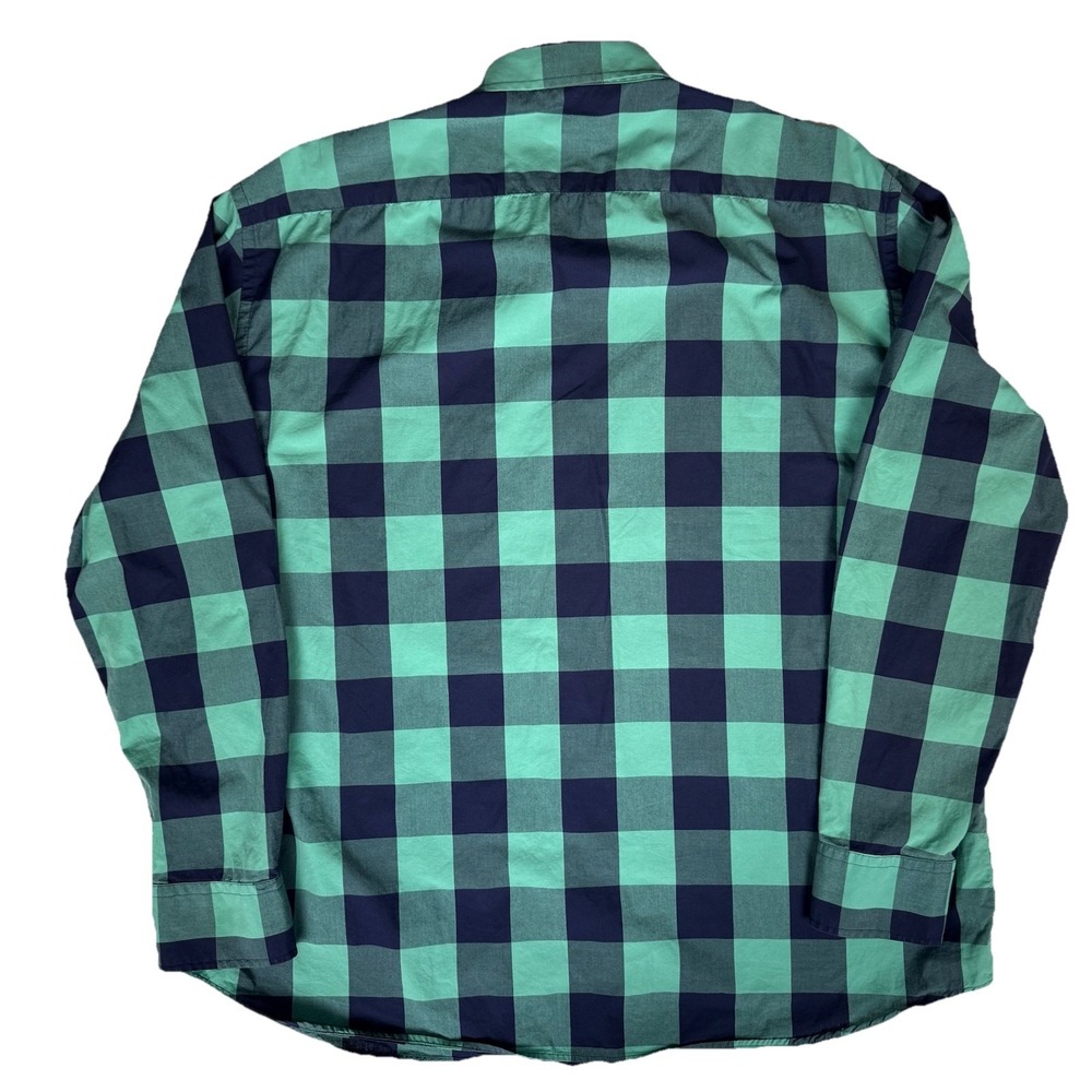 Untuckit XXXL Long Sleeve Buffalo Check Blue Green Shirt Bonarda Plaid - Picture 7 of 7